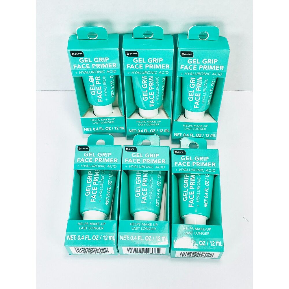 6 Pack B Pure GEL GRIP FACE PRIMER with Hyaluronic Acid 0.4 fl oz each NEW